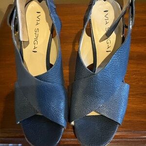 Via Spiga Women's Dark Blue Sandals
